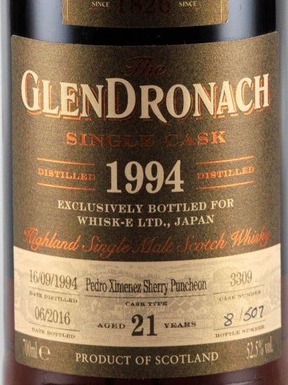 Glendronach 21 Years 1994 PX Sherry Puncheon