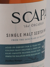 Load image into Gallery viewer, Scapa 16 years old label (defective label)