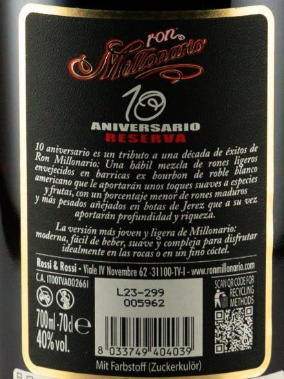 Ron Millonario 10 Aniversario Reserva