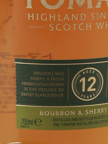 Tomatin 12 Years 700ml