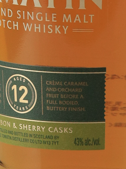 Tomatin 12 Years 700ml
