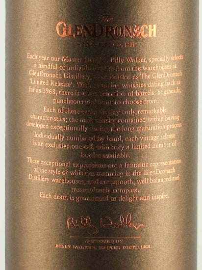 Glendronach 24 Years 1992 PX Sherry Puncheon