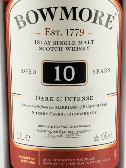 Bowmore 10 Years Dark & Intense 1L