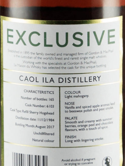 Gordon & MacPhail Caol Ila 1984/2017 for LMDW