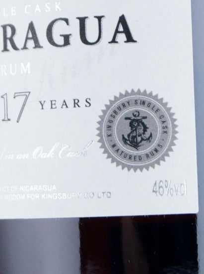 Kingsbury Rum Nicaragua 17 Years 2000