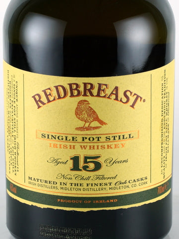 Redbreast 15 Years Old Label