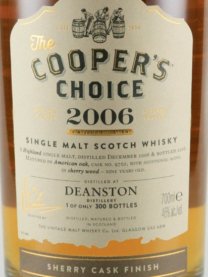Cooper's Choice Deanston 9 Years 2006