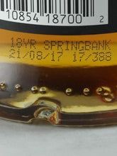 Load image into Gallery viewer, Springbank 18 Years 2017 Release