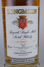 Load image into Gallery viewer, Gordon &amp; MacPhail Distillery Label Longmorn 2003/2018