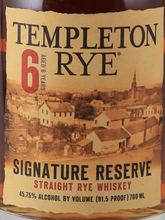 Load image into Gallery viewer, Templeton Rye 6 years old bottle