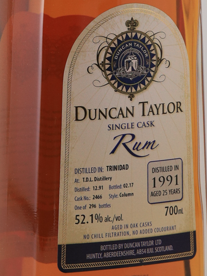 Duncan Taylor Trinidad T.D.L. 25 Years 1991