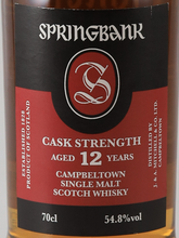 Load image into Gallery viewer, Springbank 12 Years Cask Strength 2018