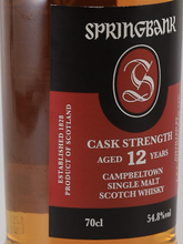 Load image into Gallery viewer, Springbank 12 Years Cask Strength 2018