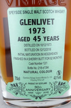 Load image into Gallery viewer, Signatory Glenlivet 45 Years 1973 30th Anniversary