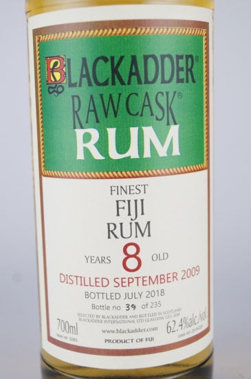 Black Adder Raw Cask Fiji Rum 8 Years 2009