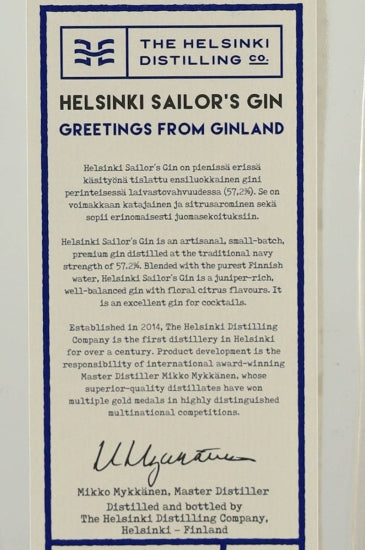 Helsinki Sailors Gin
