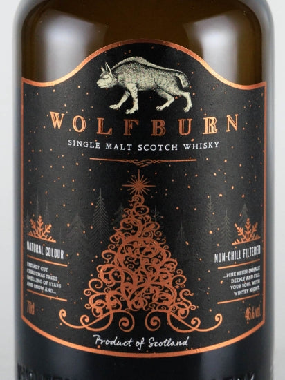 wolfburn christmas bottle