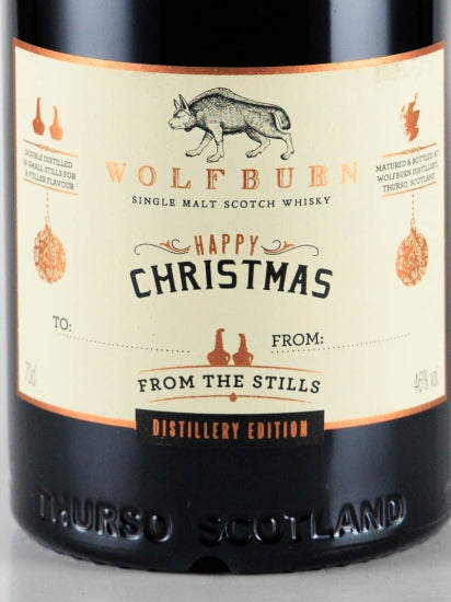 wolfburn christmas bottle