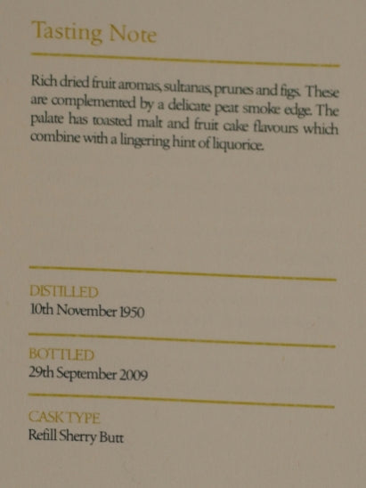 Speymalt Macallan 1950/2009