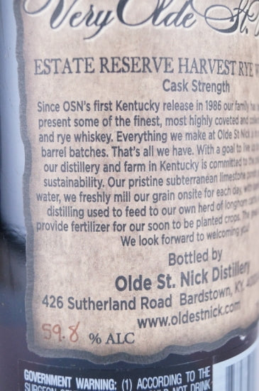 Very Old St. Nick Harvest Rye