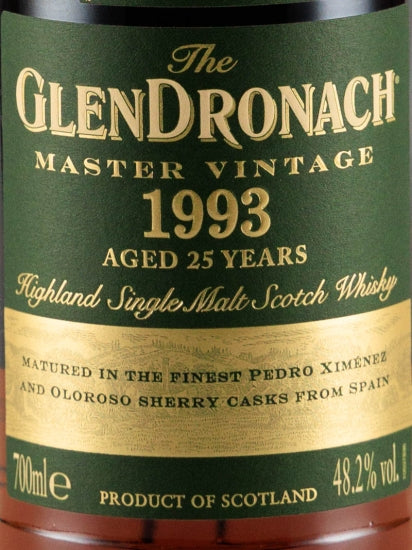 Glendronach 25 Years Master Vintage 1993