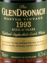 Load image into Gallery viewer, Glendronach 25 Years Master Vintage 1993