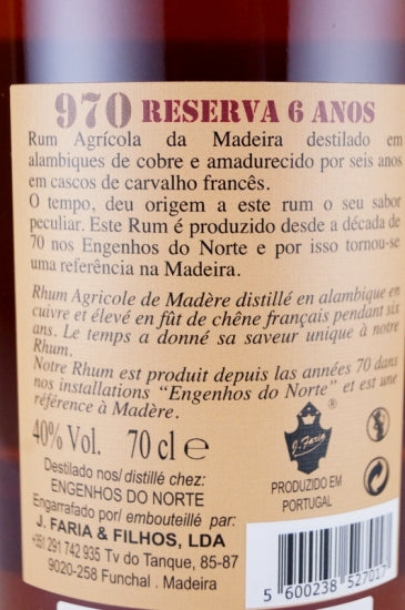 Faria I Filos Madeira 970 Reserva 6 Years