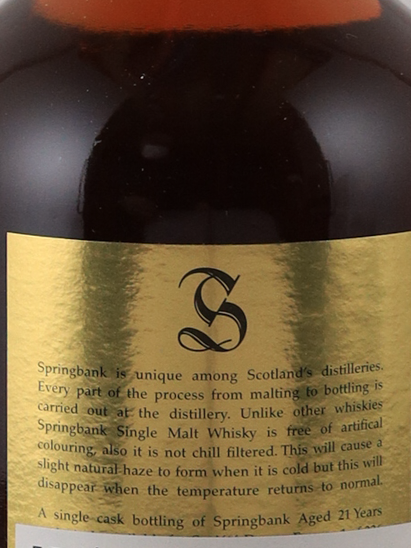 Springbank 21 Years 2016 Release