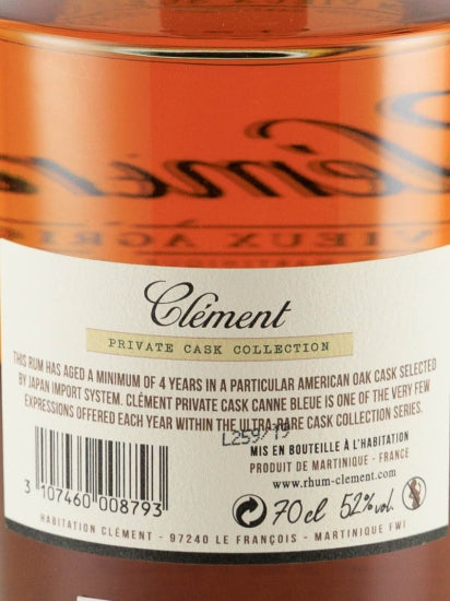 Clement Private Cask Collection Canne Bleue 4 Years for JIS