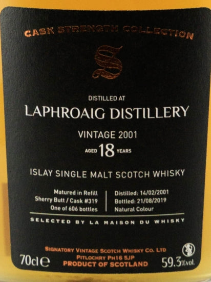 Signatory Laphroaig 18 Years 2001 for LMDW