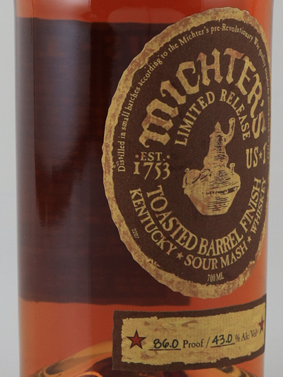 Michter's US★1 Toasted Barrel Finish Sour Mash
