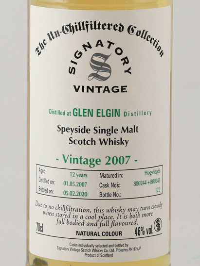 Signatory Glen Elgin 12 Years 2007