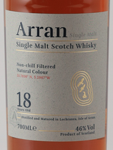 Load image into Gallery viewer, Arran Malt 18 Years