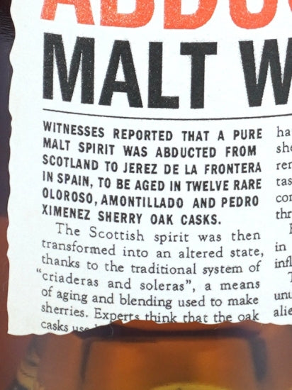 Abducted Malt Whisky