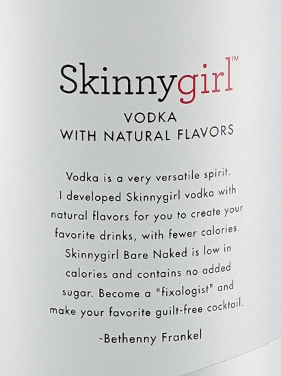Skinnygirl Bare Naked Vodka