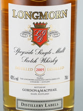 Load image into Gallery viewer, Gordon &amp; MacPhail Distillery Label Longmorn 2005/2019