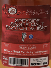 Load image into Gallery viewer, Silver Seal Glen Elgin 20 years 1995 51.9% (defective label)
