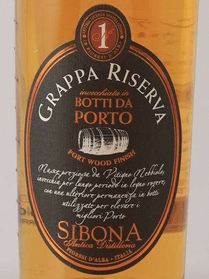 Sibona Grappa Port Wood Finish
