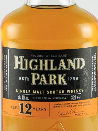 Highland Park 12 Years 350ml Old Label