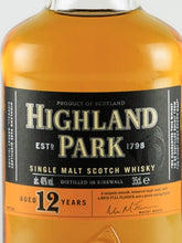 Load image into Gallery viewer, Highland Park 12 Years 350ml Old Label