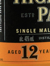 Load image into Gallery viewer, Highland Park 12 Years 350ml Old Label