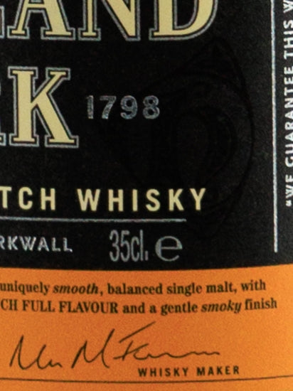 Highland Park 12 Years 350ml Old Label