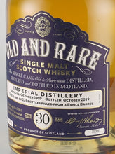 Load image into Gallery viewer, Old &amp; Rare Imperial 30 Years 1989