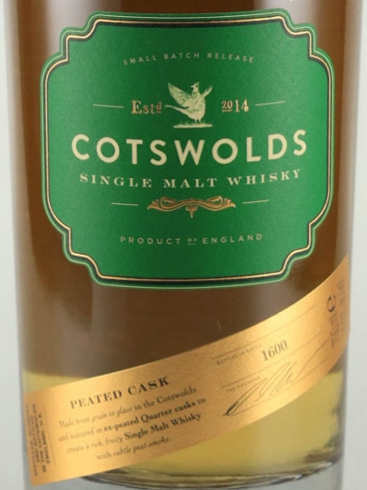 Cotswolds Single Malt Whisky Peated Cask