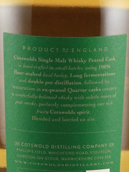Cotswolds Single Malt Whisky Peated Cask
