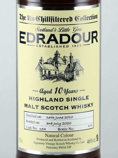 Signatory Edradour 10 Years 2010/2020-07 Unchillfiltered