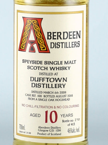 Blackadder Aberdeen Dufftown 10 Years 2008