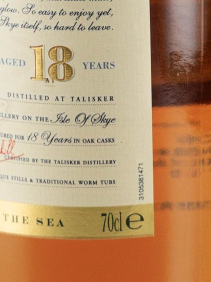 Talisker 18 Year Old Old Label 700ml (Parallel Import) - image 4