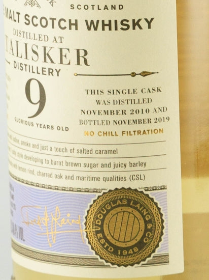 Old Particular Talisker 9 Years 2010
