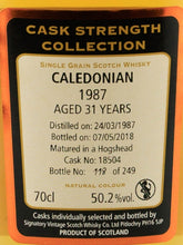 Load image into Gallery viewer, Signatory Caledonian 31 Years 1987